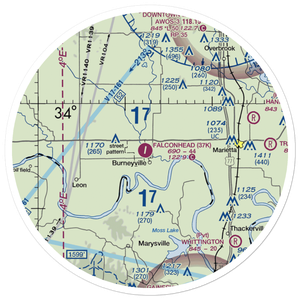 Falconhead Airport (37K) VFR Sectional Sticker (30 mile)