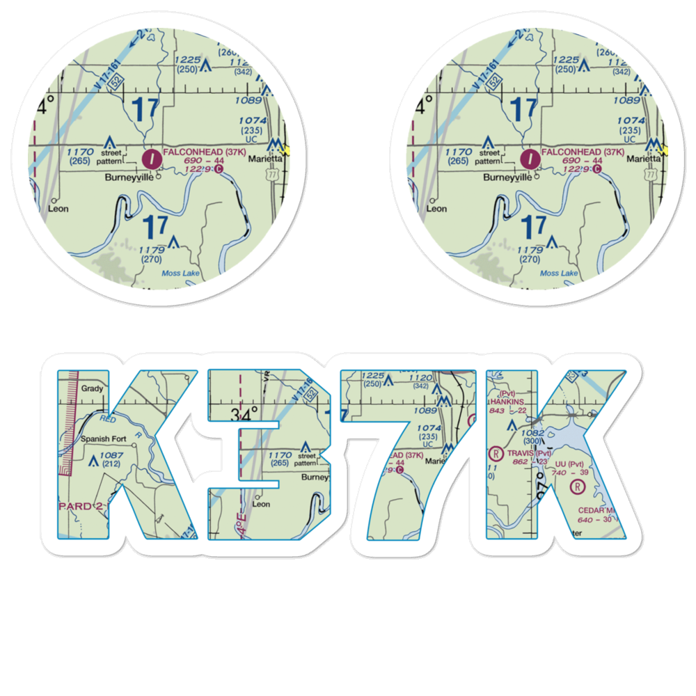 Falconhead Airport (37K) VFR Sectional Sticker Pack 