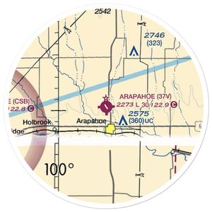 Arapahoe Municipal Airport (37V) VFR Sectional Sticker (20 mile)
