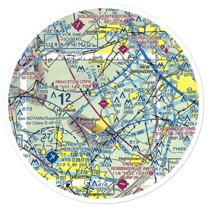 Princeton Airport (39N) VFR Sectional Sticker (30 mile)