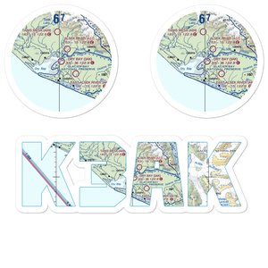 Dry Bay Airport (3AK) VFR Sectional Sticker Pack