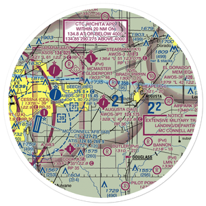 Augusta Municipal Airport (3AU) VFR Sectional Sticker (30 mile)