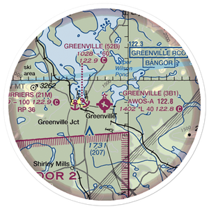 Greenville Municipal Airport (3B1) VFR Sectional Sticker (20 mile)