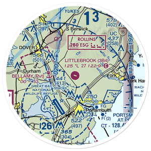Littlebrook Air Park (3B4) VFR Sectional Sticker (20 mile)