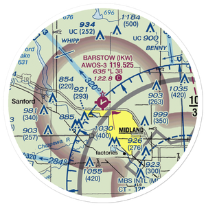 Jack Barstow Airport (IKW) VFR Sectional Sticker (20 mile)
