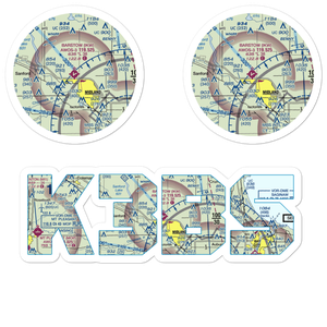 Jack Barstow Airport (IKW) VFR Sectional Sticker Pack