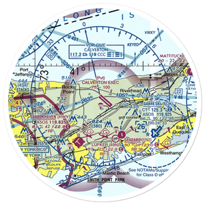 Calverton Executive Airpark (3C8) VFR Sectional Sticker (30 mile)