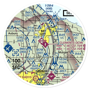 James Clements Municipal Airport (3CM) VFR Sectional Sticker (20 mile)