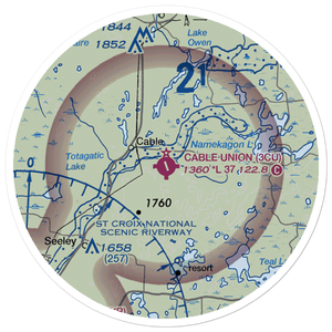 Cable Union Airport (3CU) VFR Sectional Sticker (20 mile)