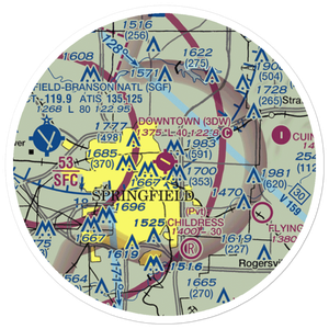 Downtown Airport (3DW) VFR Sectional Sticker (20 mile)