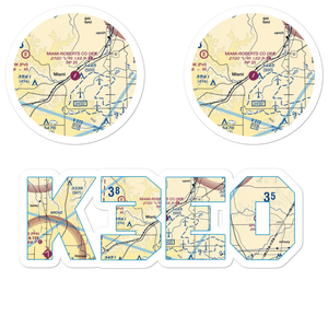 Miami Roberts County Airport (3E0) VFR Sectional Sticker Pack