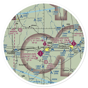 Cisco Municipal Airport (3F2) VFR Sectional Sticker (30 mile)