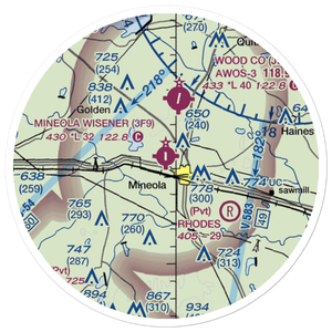 Mineola Wisener Field (3F9) VFR Sectional Sticker (20 mile)
