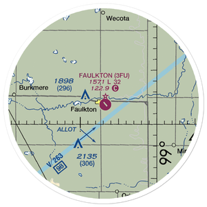 Faulkton Municipal Airport (3FU) VFR Sectional Sticker (20 mile)