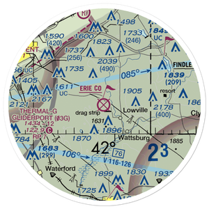 Erie County Airport (3G1) VFR Sectional Sticker (20 mile)