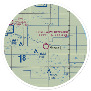 Grygla Municipal Mel Wilkens Field (3G2) VFR Sectional Sticker (20 mile)