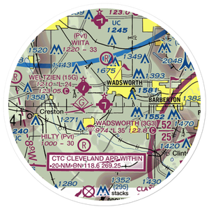 Wadsworth Municipal Airport (3G3) VFR Sectional Sticker (20 mile)