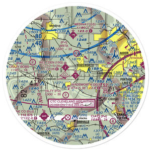 Wadsworth Municipal Airport (3G3) VFR Sectional Sticker (30 mile)