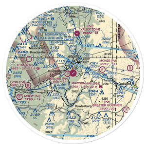 Dawson Army Air Field (3G5) VFR Sectional Sticker (30 mile)