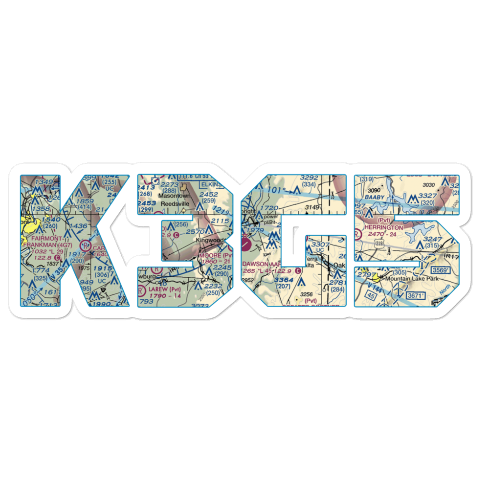 Dawson Army Air Field (3G5) VFR Sectional Sticker 