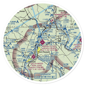 Mason County Airport (3I2) VFR Sectional Sticker (30 mile)