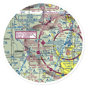 Dayton-Phillipsburg Airport (3I7) VFR Sectional Sticker (30 mile)