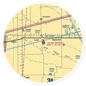 Mark Hoard Memorial Airport (3K7) VFR Sectional Sticker (30 mile)