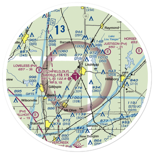 Litchfield Municipal Airport (3LF) VFR Sectional Sticker (30 mile)