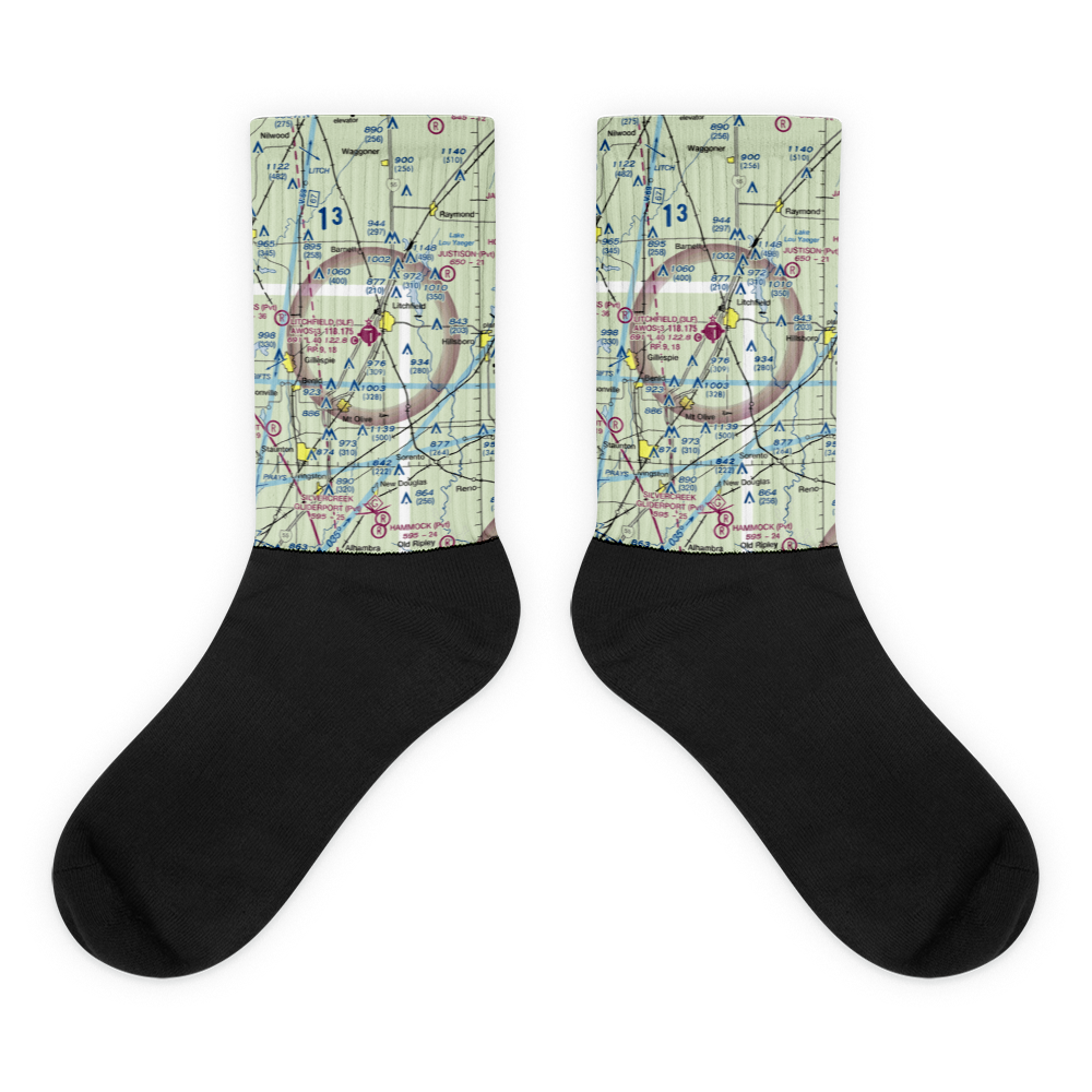 Litchfield Municipal Airport (3LF) VFR Sectional Socks 