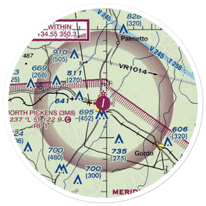 North Pickens Airport (3M8) VFR Sectional Sticker (20 mile)