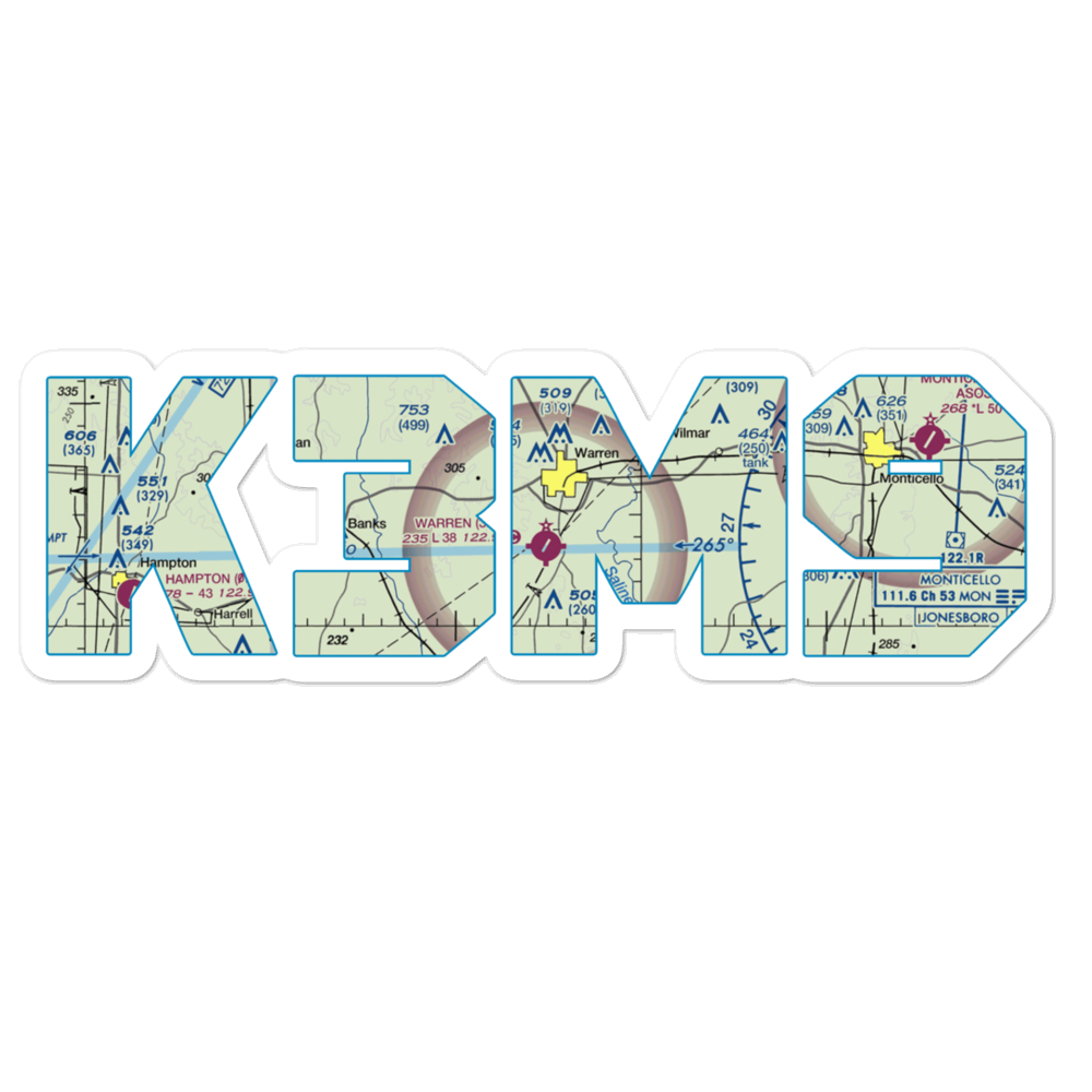 Warren Municipal Airport (3M9) VFR Sectional Sticker 
