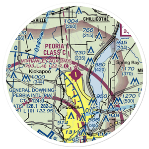 Mount Hawley Auxiliary Airport (3MY) VFR Sectional Sticker (20 mile)