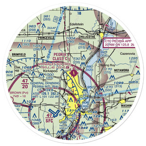 Mount Hawley Auxiliary Airport (3MY) VFR Sectional Sticker (30 mile)