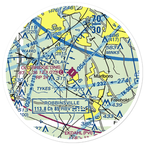 Old Bridge Airport (3N6) VFR Sectional Sticker (20 mile)