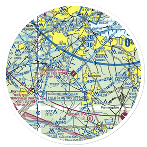 Old Bridge Airport (3N6) VFR Sectional Sticker (30 mile)