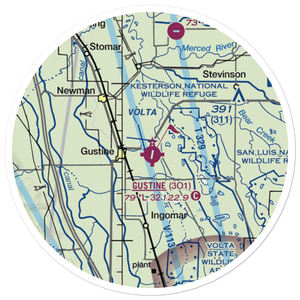 Gustine Airport (3O1) VFR Sectional Sticker (20 mile)