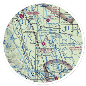Gustine Airport (3O1) VFR Sectional Sticker (30 mile)