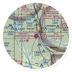 Purcell Municipal - Steven E. Shephard field (3O3) VFR Sectional Sticker (20 mile)