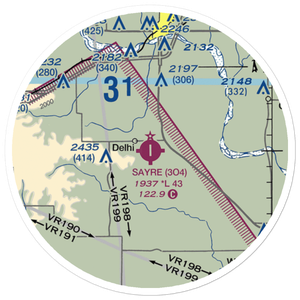 Sayre Municipal Airport (3O4) VFR Sectional Sticker (20 mile)