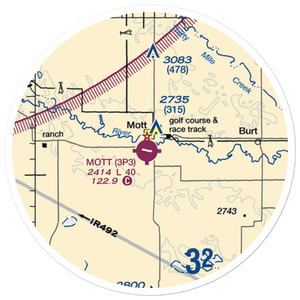 Mott Municipal Airport (3P3) VFR Sectional Sticker (20 mile)