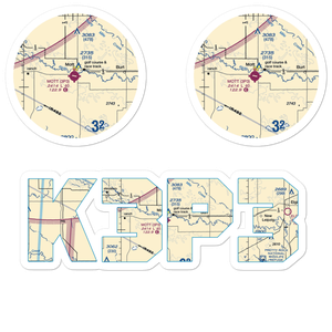 Mott Municipal Airport (3P3) VFR Sectional Sticker Pack