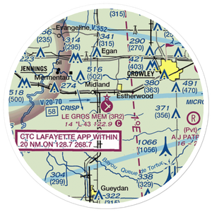 Le Gros Memorial Airport (3R2) VFR Sectional Sticker (20 mile)