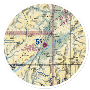 Illinois Valley Airport (3S4) VFR Sectional Sticker (30 mile)