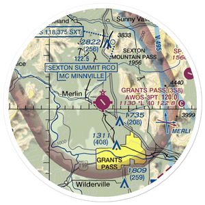 Grants Pass Airport (3S8) VFR Sectional Sticker (20 mile)