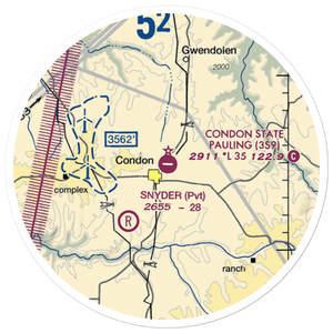 Condon State Pauling Field (3S9) VFR Sectional Sticker (20 mile)