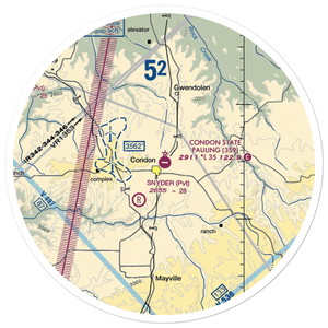 Condon State Pauling Field (3S9) VFR Sectional Sticker (30 mile)
