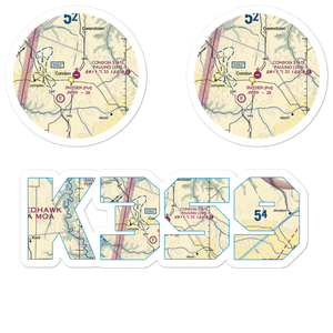 Condon State Pauling Field (3S9) VFR Sectional Sticker Pack