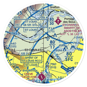 St Charles Airport (3SQ) VFR Sectional Sticker (20 mile)