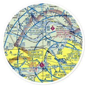 St Charles Airport (3SQ) VFR Sectional Sticker (30 mile)
