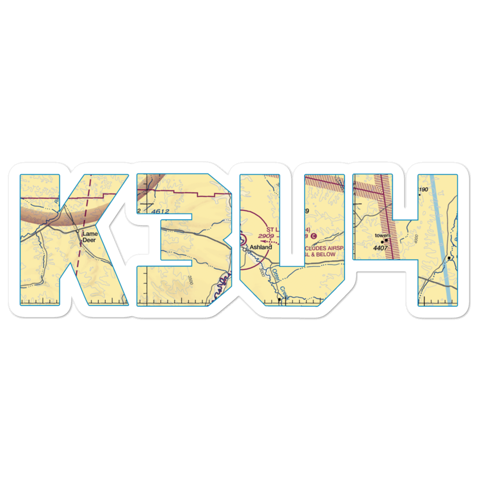 St Labre Mission Airport (3U4) VFR Sectional Sticker 